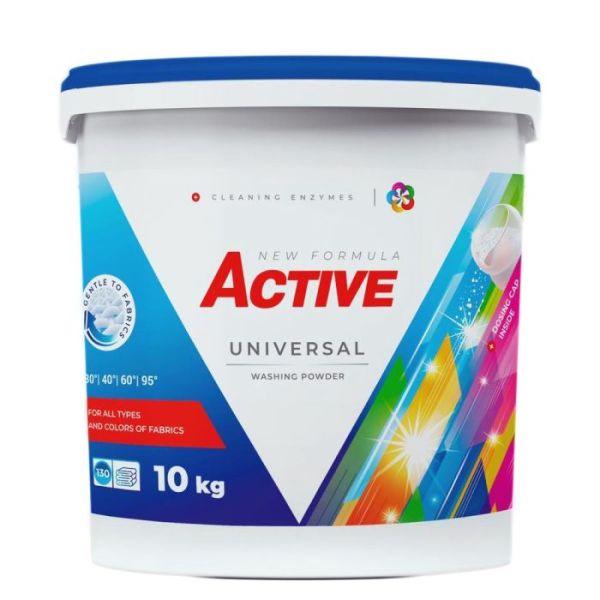 Порошок для универсальной стирки в ведре Active 10 кг