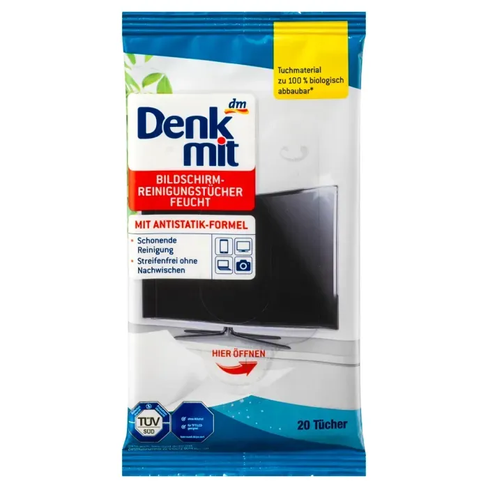 Влажные салфетки для очистки экранов Denkmit 20 шт.
